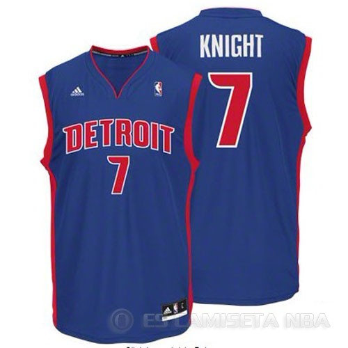 Camiseta Knight #7 Detroit Pistons Azul - Haga un click en la imagen para cerrar